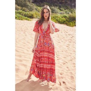 Jaase red print maxi dress